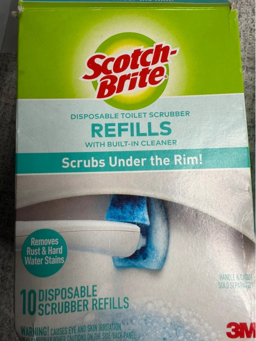 New Scotch-Brite Dishwand Replacement Heads 5 Pc Blue Heavy Duty Scrub Sponges